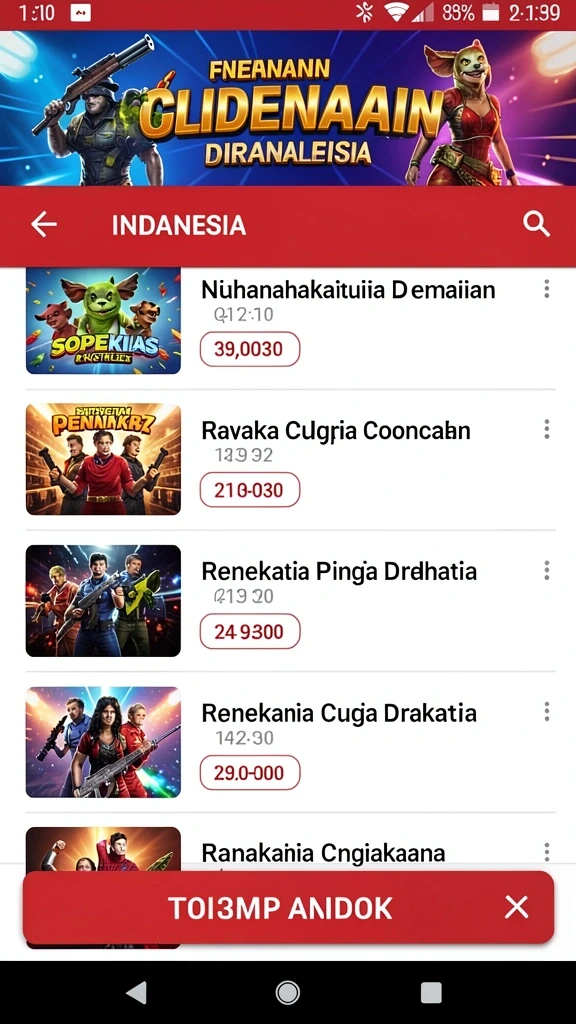 bowo77 - Screenshot kedua menunjukkan berbagai pilihan permainan yang tersedia di BOWO77.