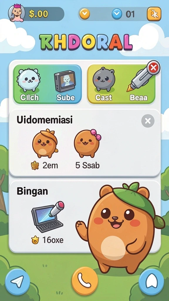 nuts777 - Screenshot menunjukkan tema permainan slot yang berwarna-warni.